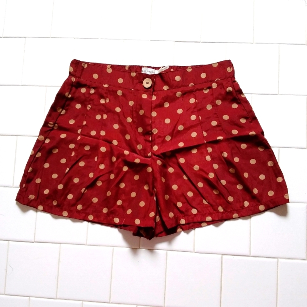 blu pepper red polka dot shorts size S
